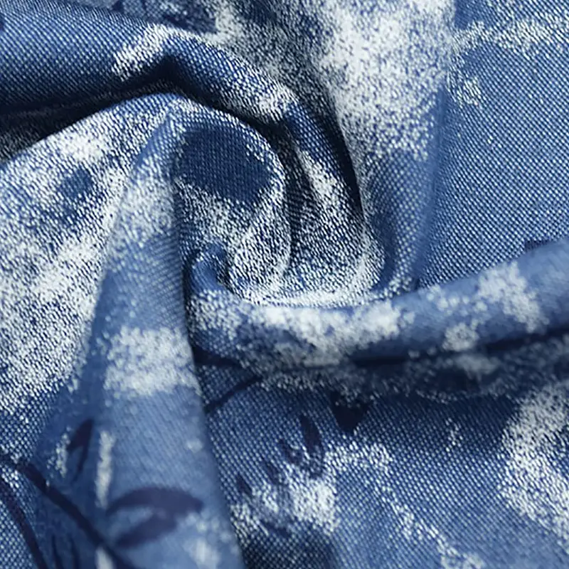 cotton washed Denim Patchwork Fabric