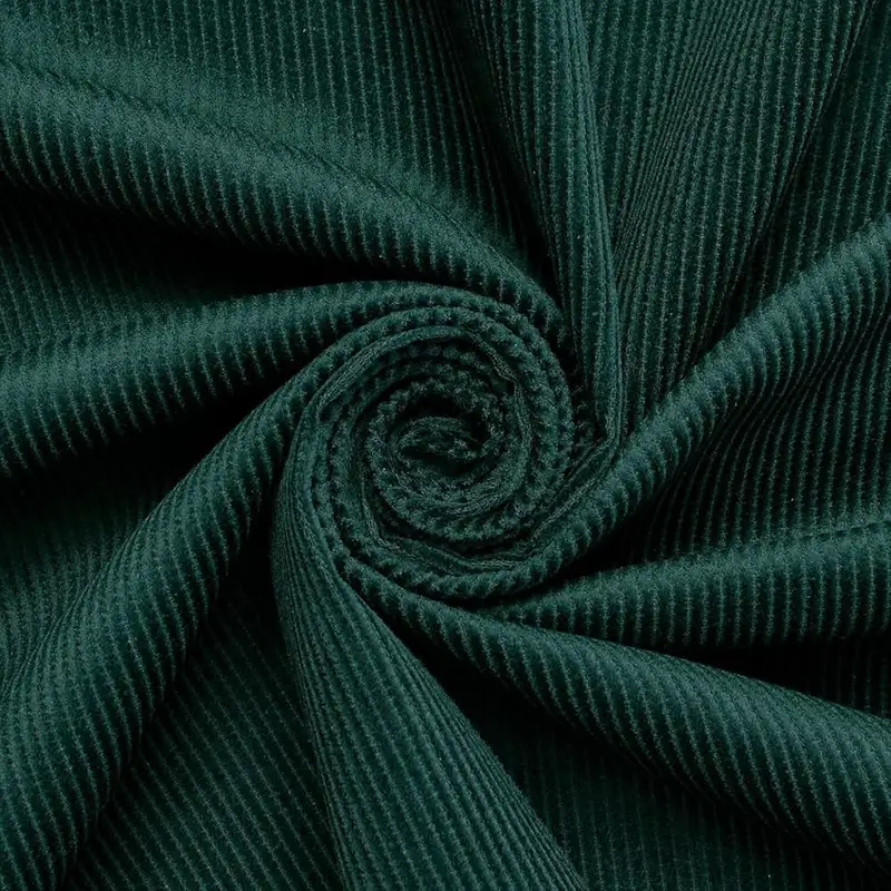 dark green corduroy fabric