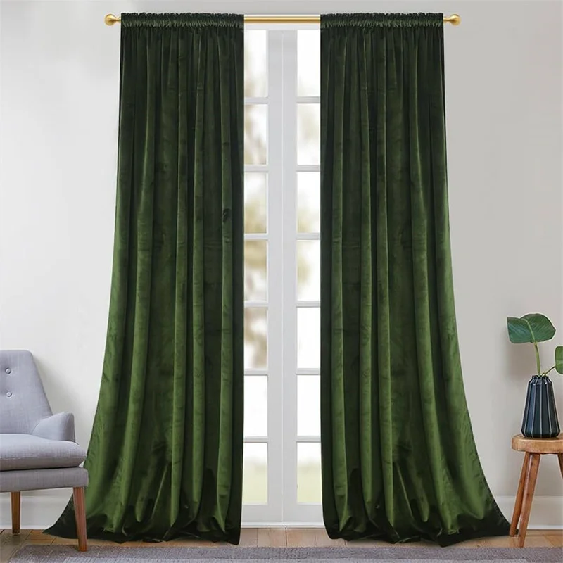 green velvet fabric for Curtain