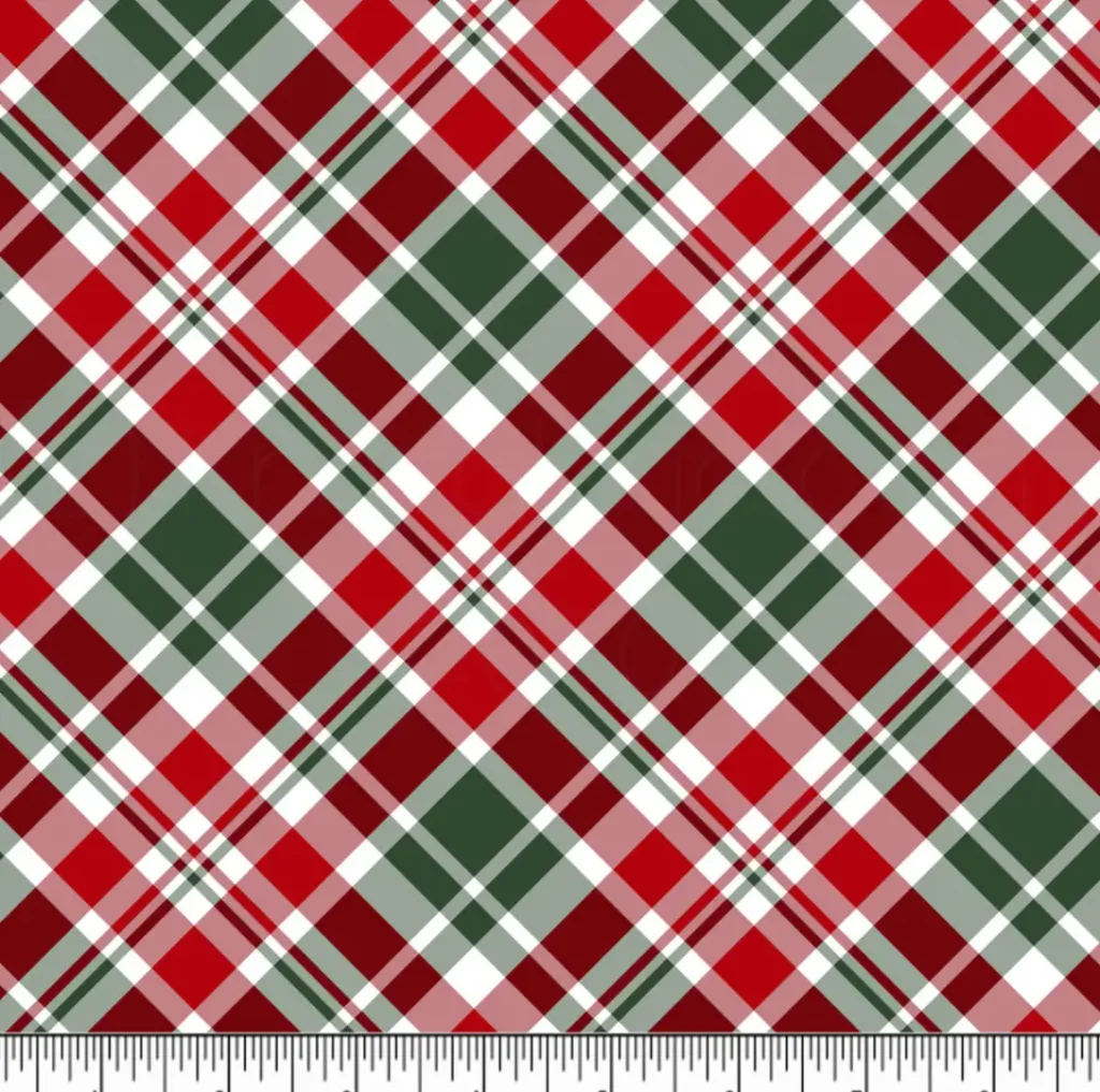 plaid jersey knit fabric