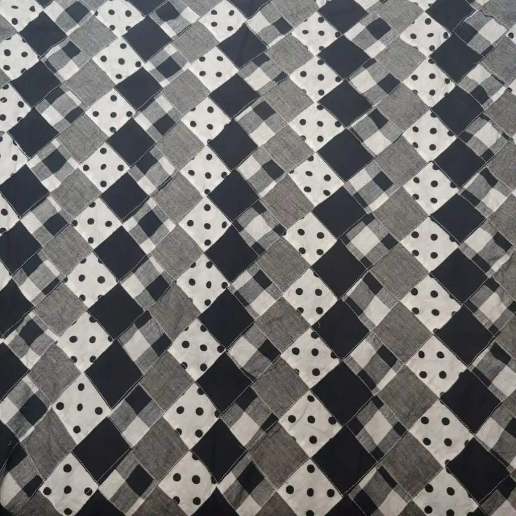polka dot plaid quilting fabric 1