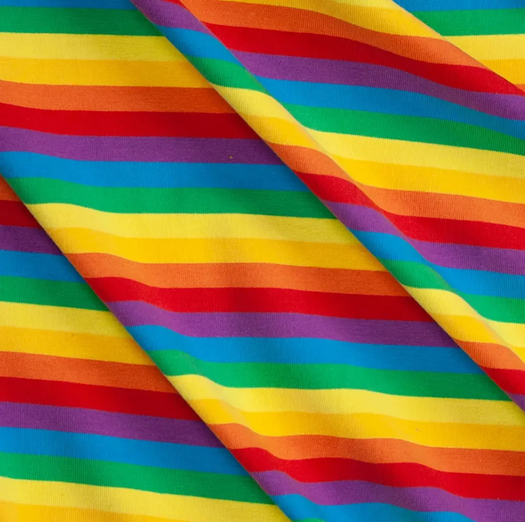 rainbow jersey knit fabric