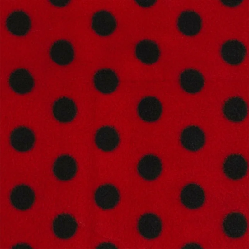 red and black fleece fabric