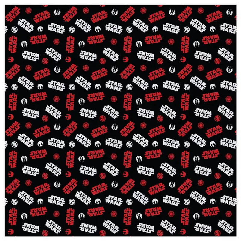 red and white star wars quilting fabric