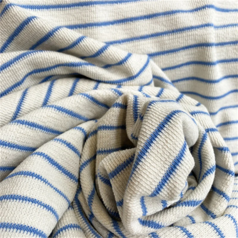 striped terry towelling fabric