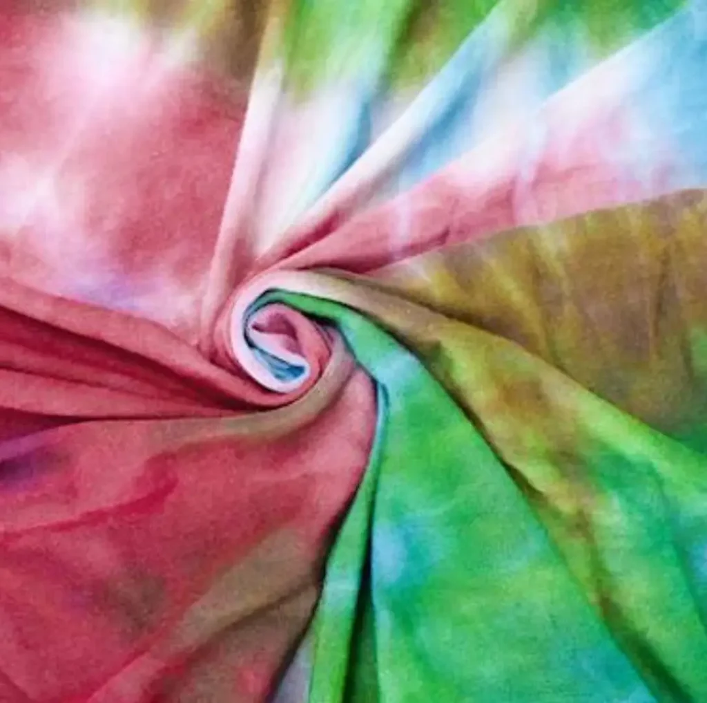 tie dye jersey knit fabric