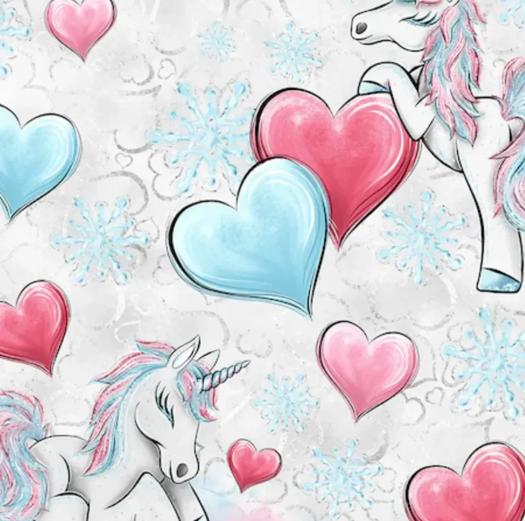 unicorn jersey knit fabric
