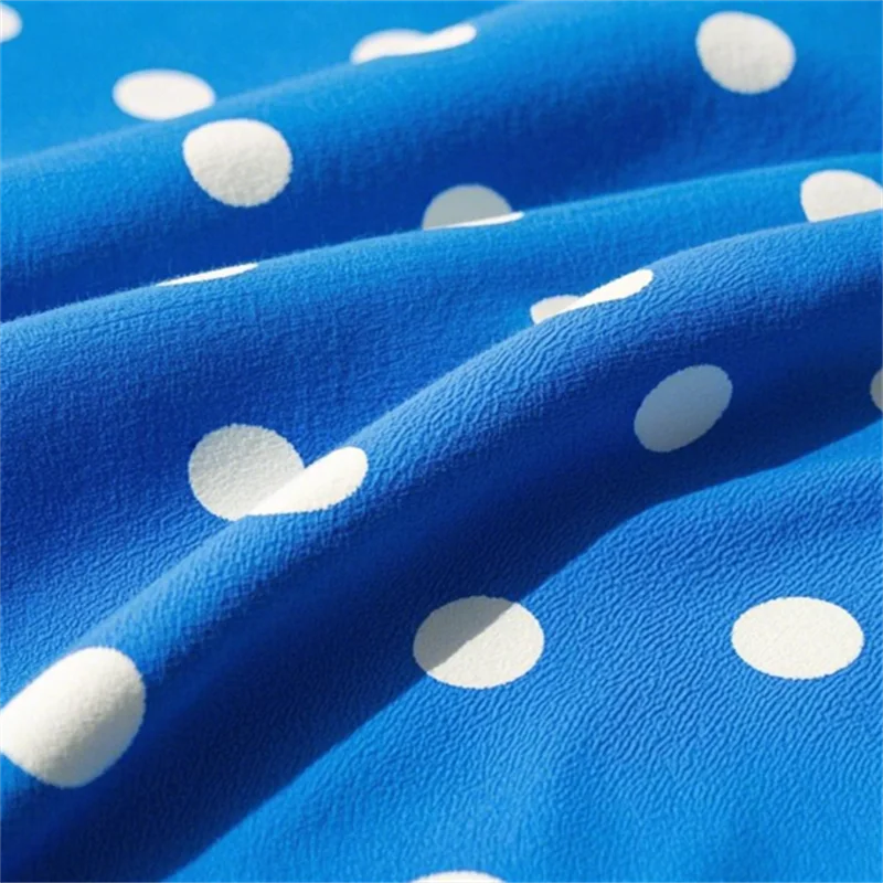 Blue Polka Dot Sweatshirt Fabric Patterns