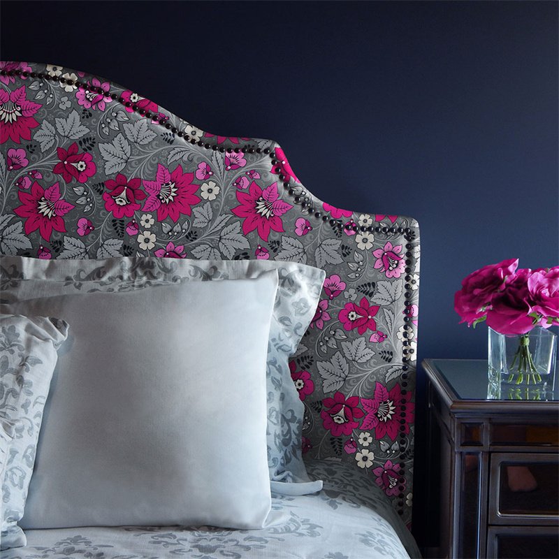 Floral Patterns velvet fabric bed