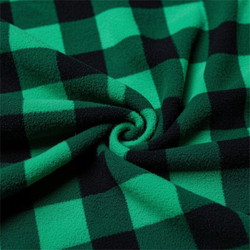 Plaid Green Polar Fleece