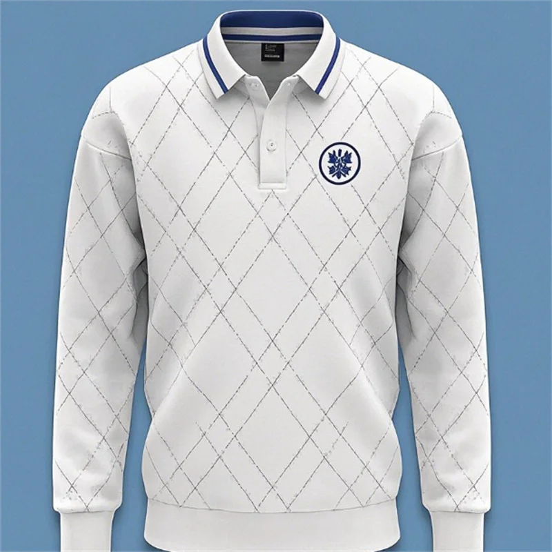 White Argyle Sweatshirt Fabric