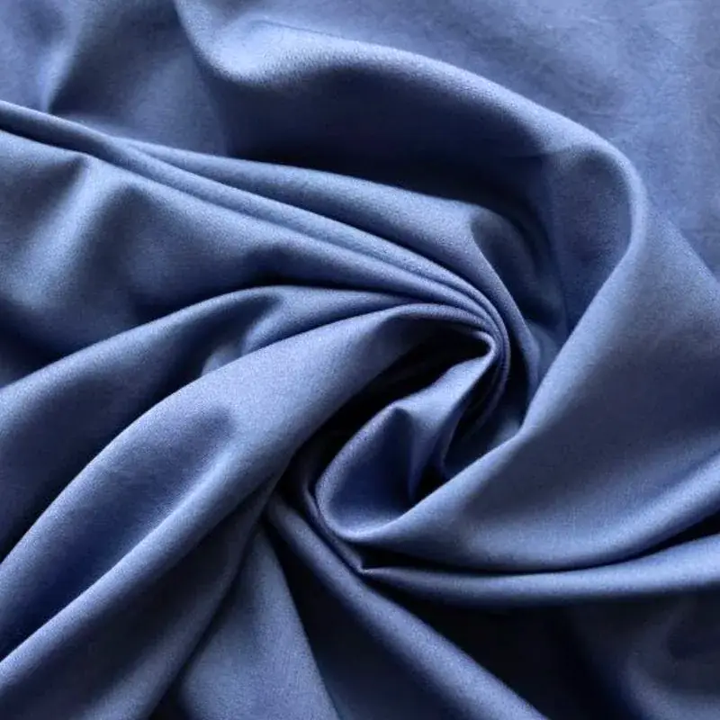 blue cotton percale fabric