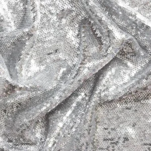 bolts of white sequin silver glitter tulle fabric