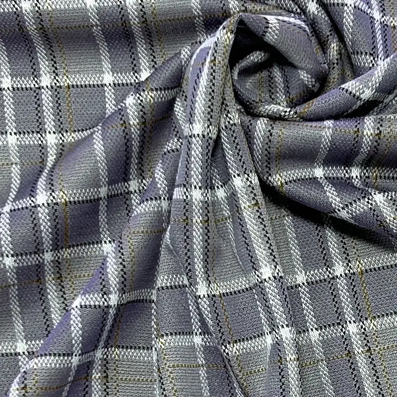 plaid jacquard lawn fabric