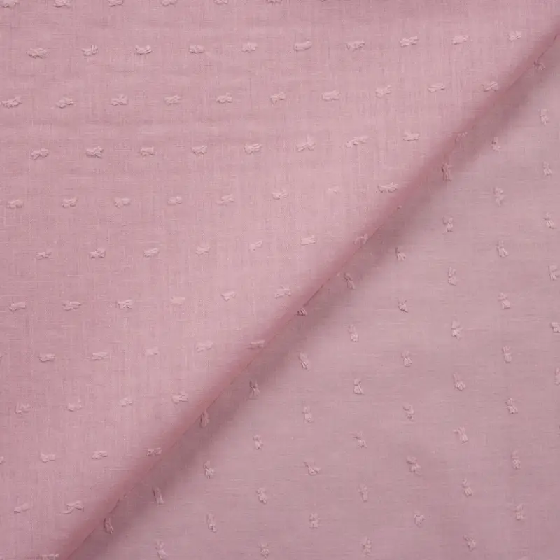 SWISS LAWN WHITE MAHROON POLKA (UNSTITCHED)