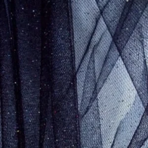 Wholesale Glitter Sparkle on Tulle Fabric Black