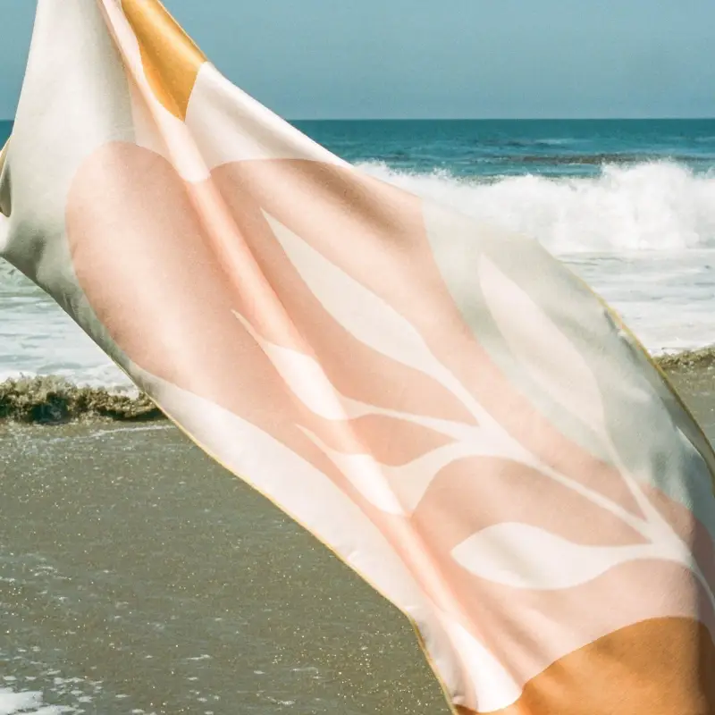 cliffside yoga beach towel fabric