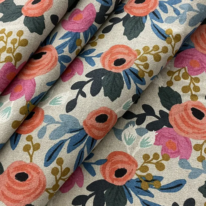 floral cotton canvas fabric