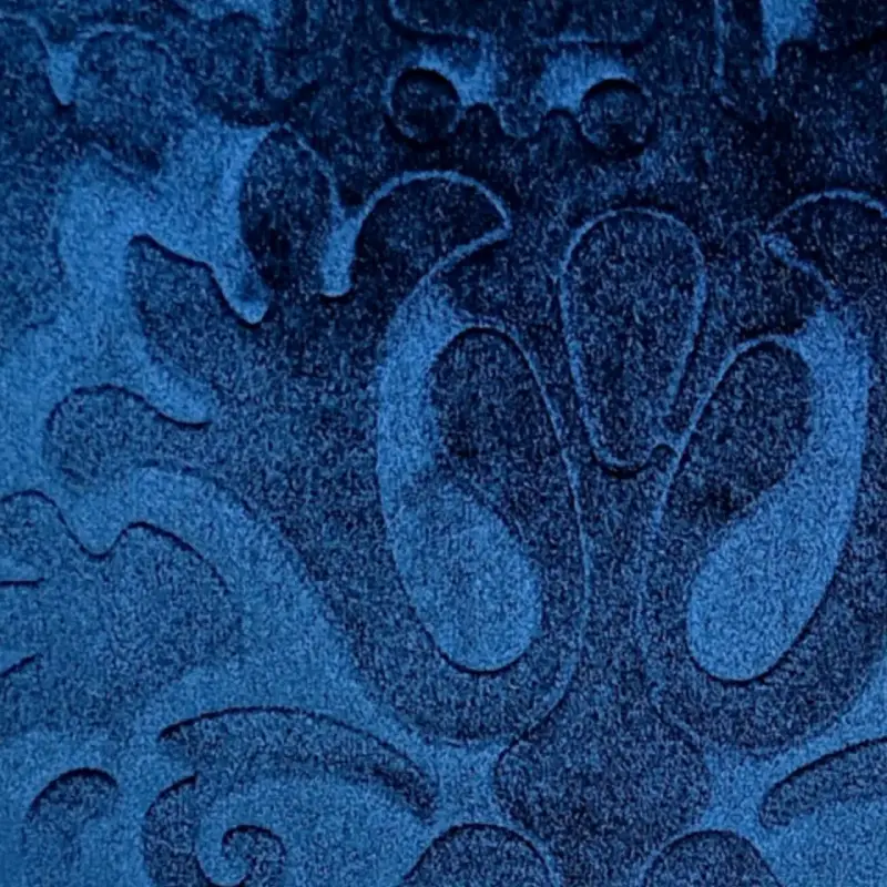 blue velvet upholstery fabric