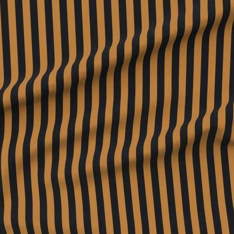 brown striped poplin fabric