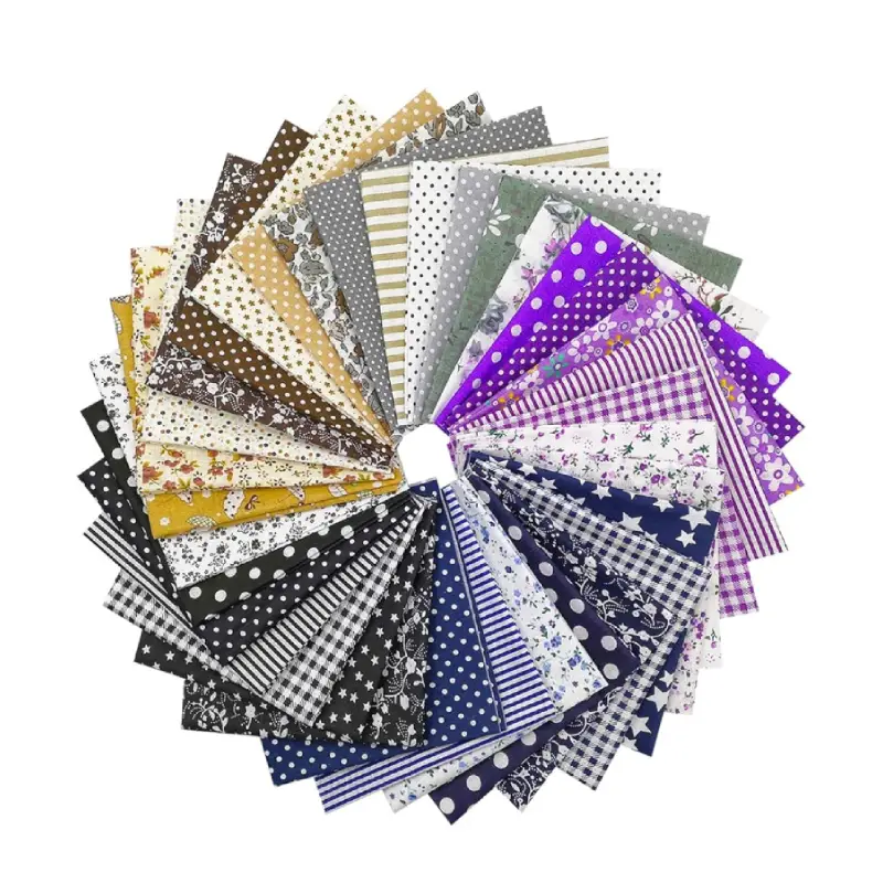 custom printed patchwork fabric squares
