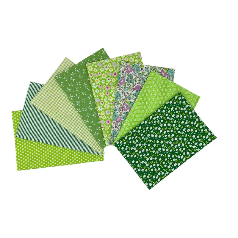 floral printed patchwork fabric squares