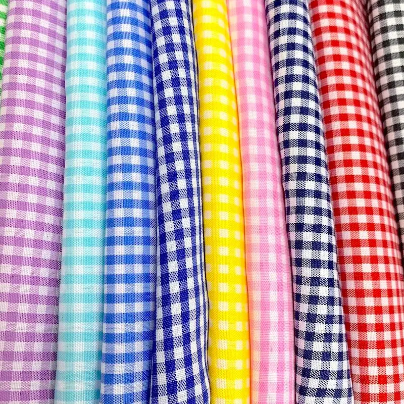 gingham poplin fabric