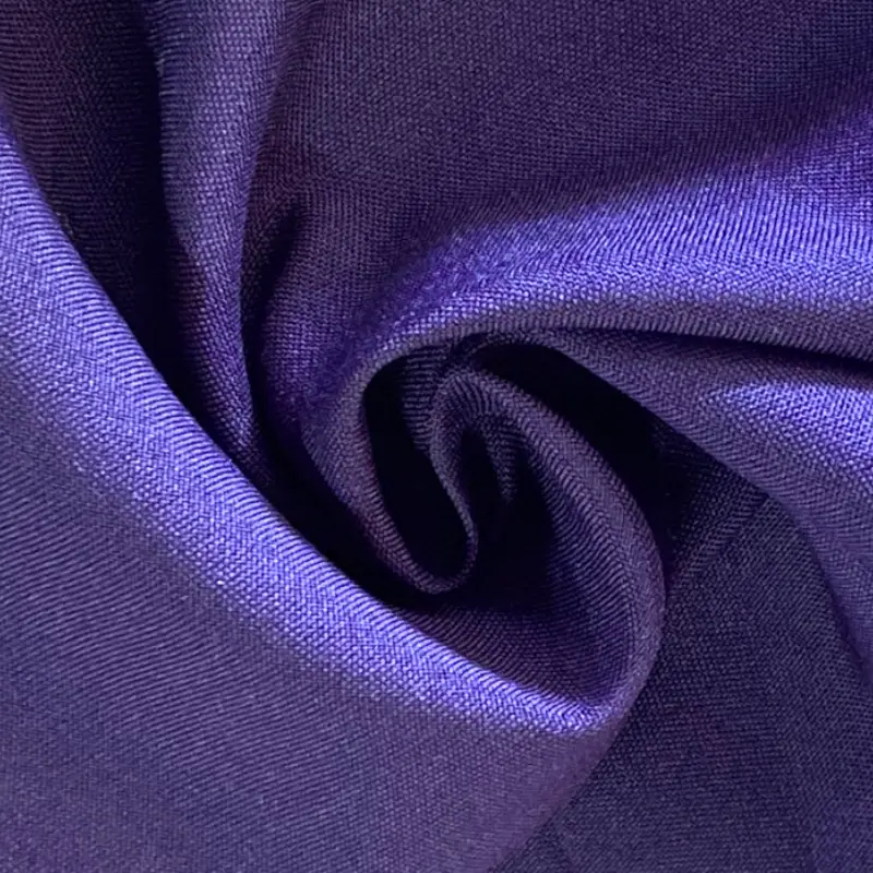 solid purple polyester poplin fabric