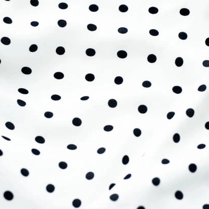 Black Velvet Dot Mesh Fabric