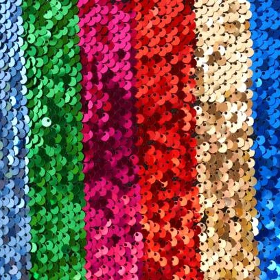 Geometric Iridescent Sequin Fabric