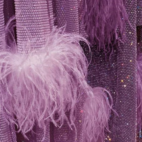 High Quality Feather Sequin Net Fabric