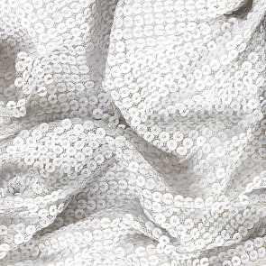 Ivory Sequin Mesh Fabric