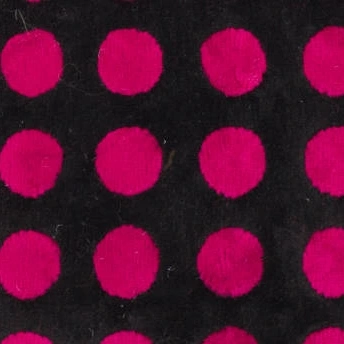 Polka Dot Fuchsia Velvet Fabric