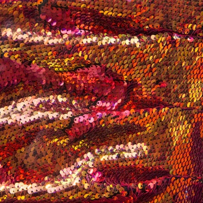 Red and Gold Sequin Fabric