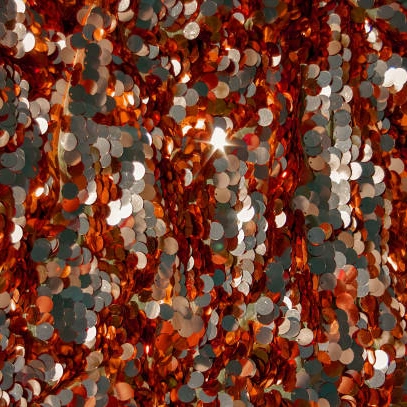 Red and White Sequin Fabric