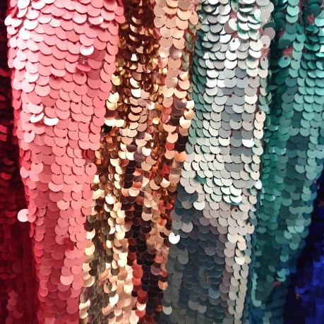 Sequin Stretch Velvet Fabric