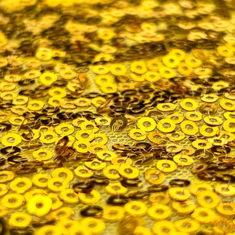 Small Dot Sequin Yellow Fabric