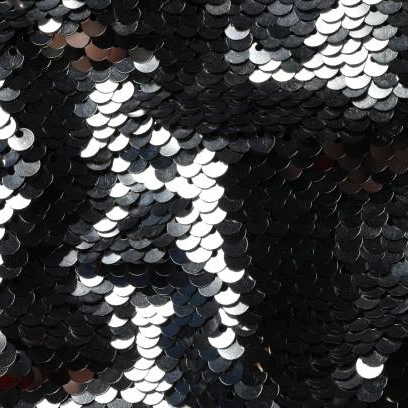 black and silver sequin fabric by the yard