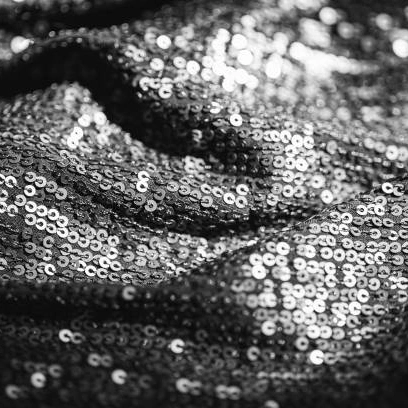 black and silver sequin fabric