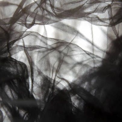 black nylon tulle fabric