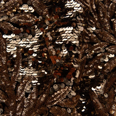 brown sequin lace fabric