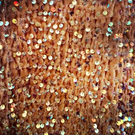 orange confetti dot sequin fabric