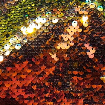 orange jumbo sequin fabric