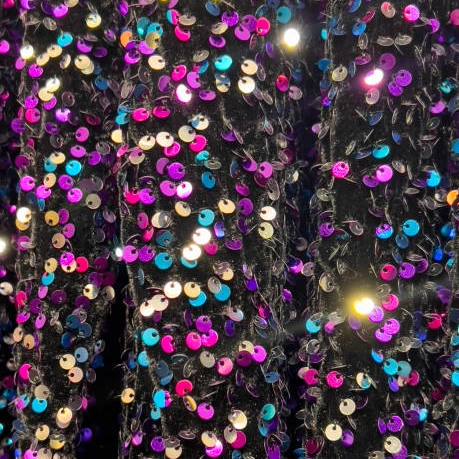 purple iridescent sequin fabric