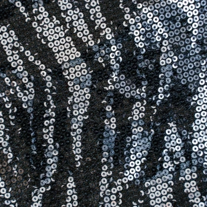 reversible sequin fabric black gray