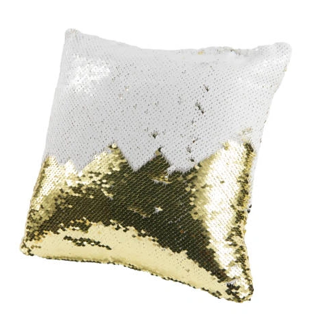white and gold sequin fabric