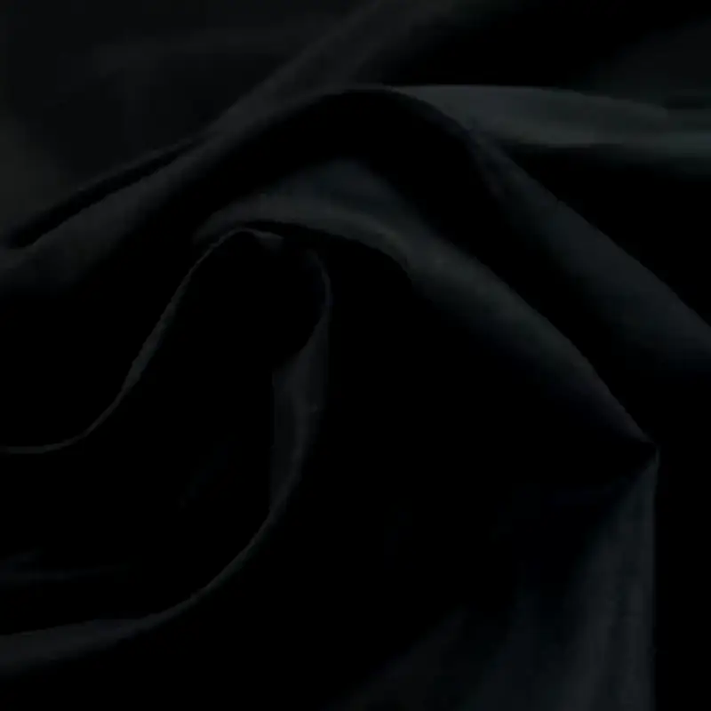 black cotton sateen fabric