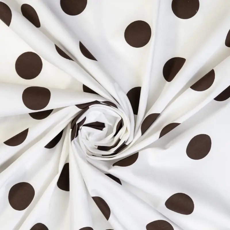 polka dot cotton sateen fabric