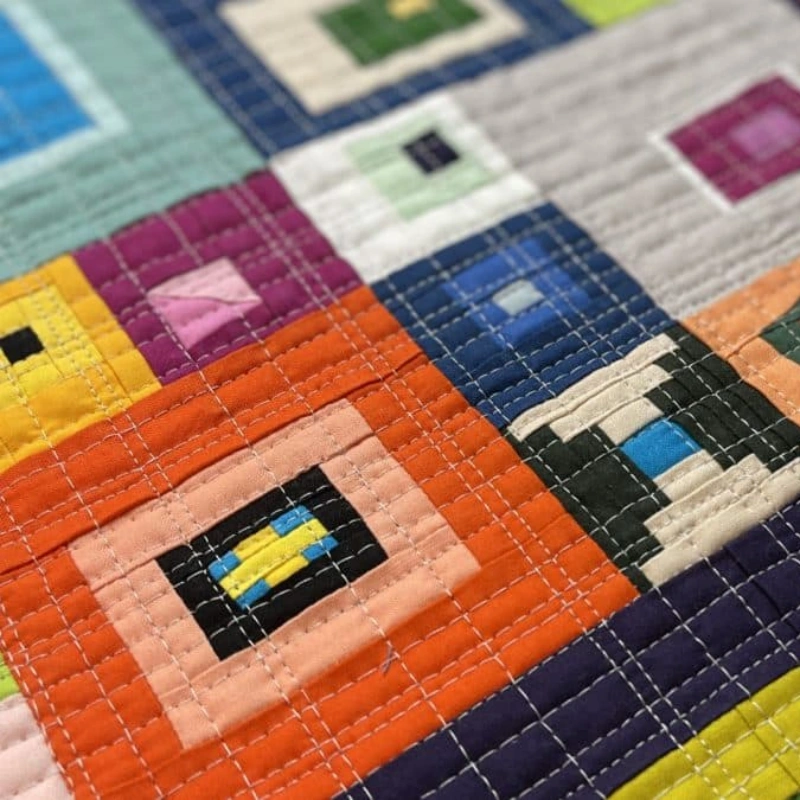 how to make a log cabin block