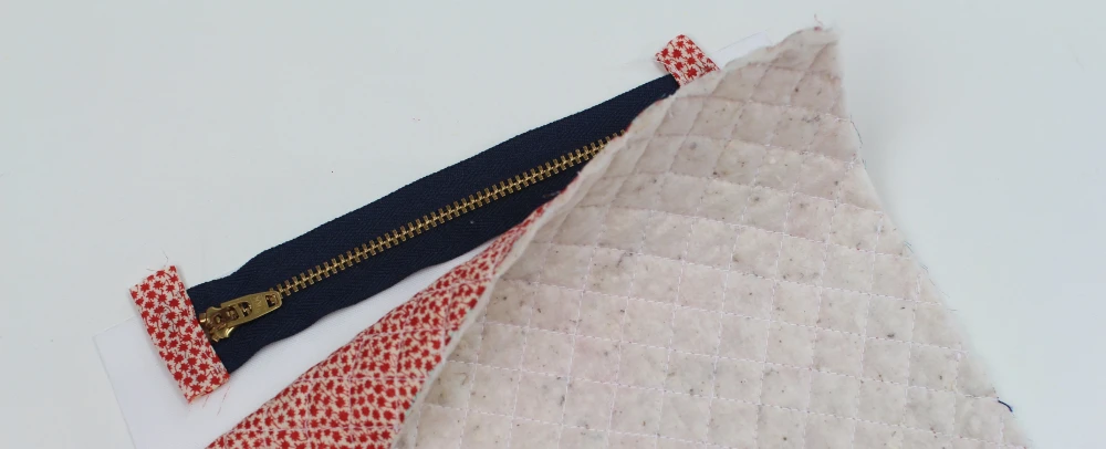 adding the zipper